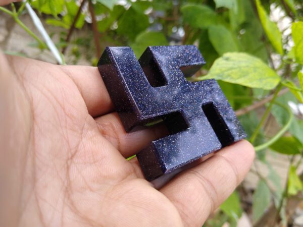 Blue Goldstone Swastika