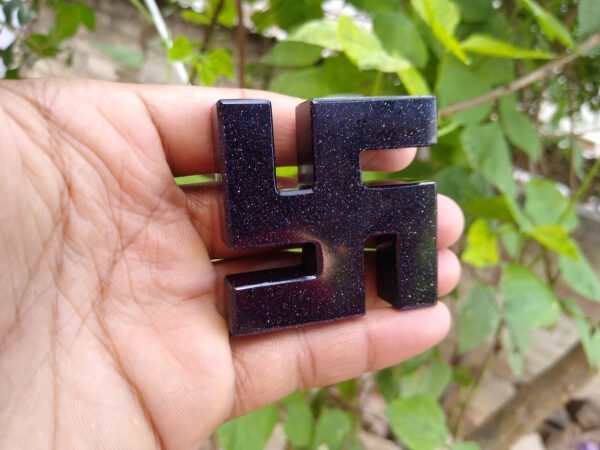 Blue Goldstone Swastika