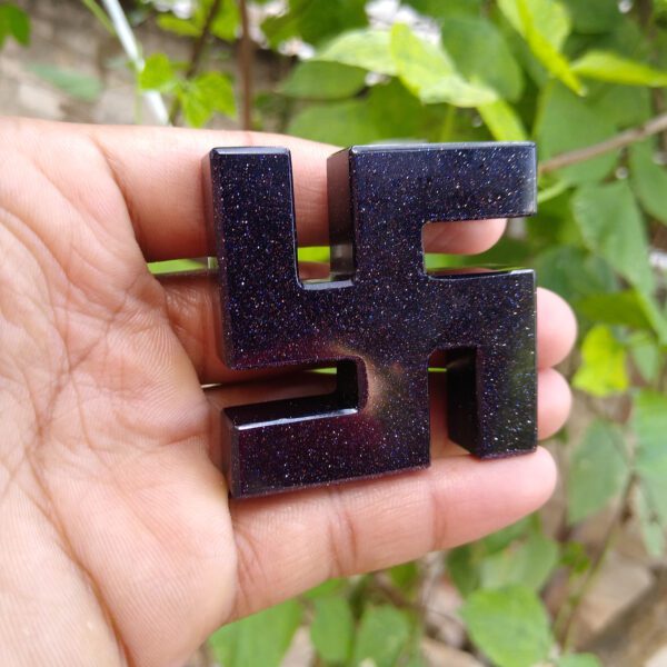 Blue Goldstone Swastika