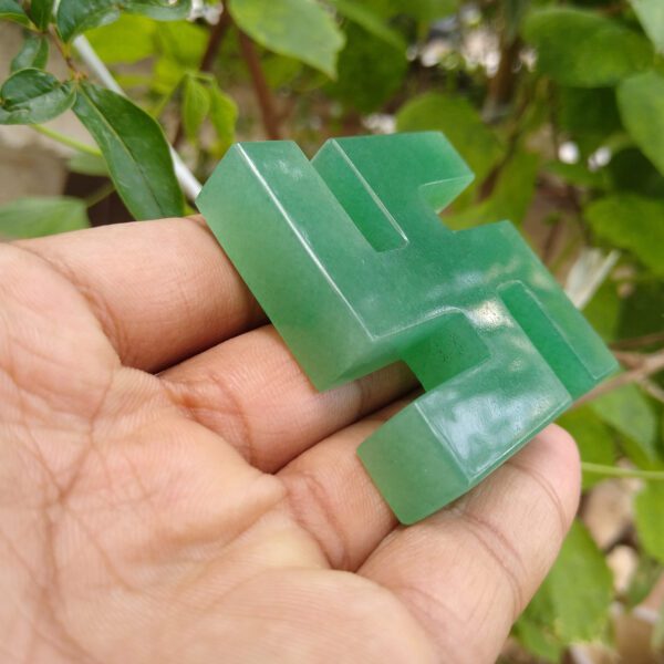 Royal Green Aventurine Swastika