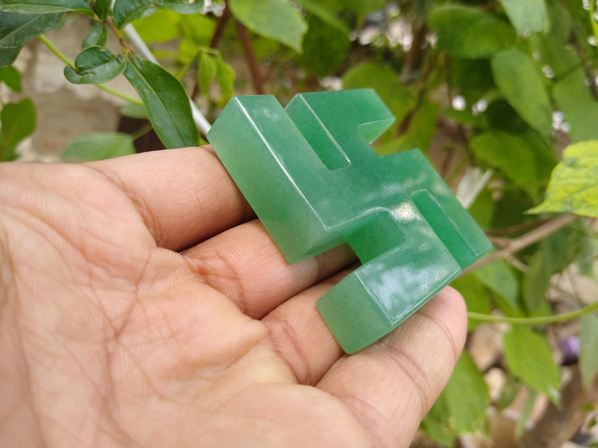 Royal Green Aventurine Swastika