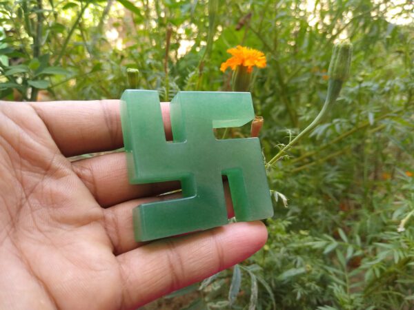 Royal Green Aventurine Swastika