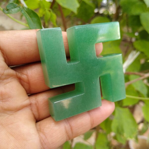 Royal Green Aventurine Swastika