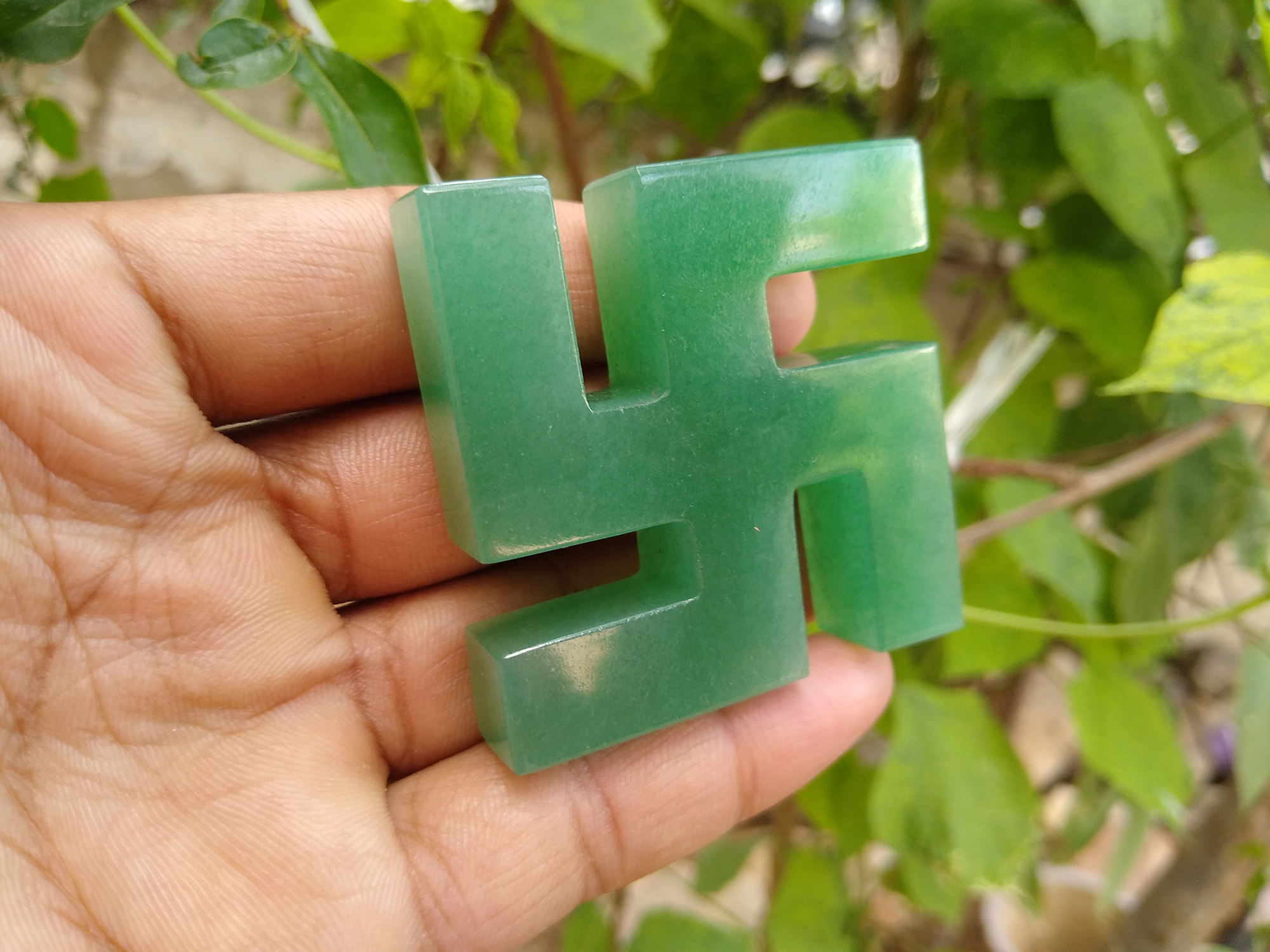 Royal Green Aventurine Swastika