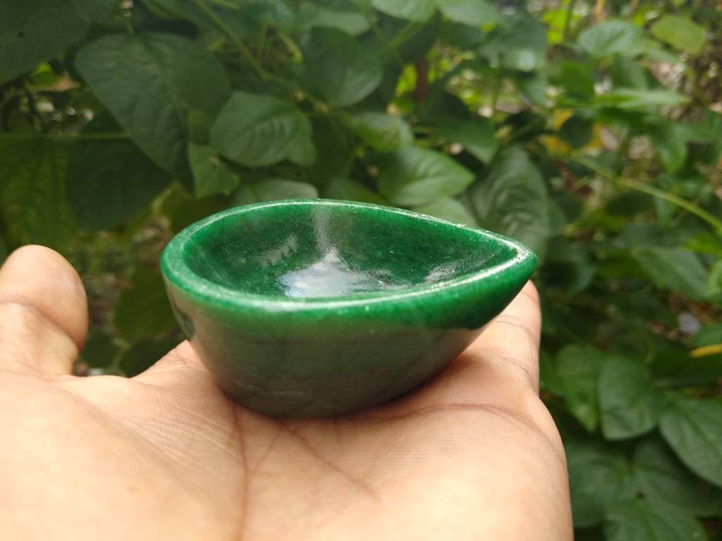Green jade Diya