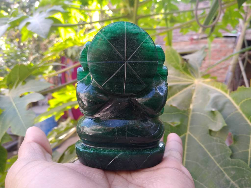 Green jade shivling