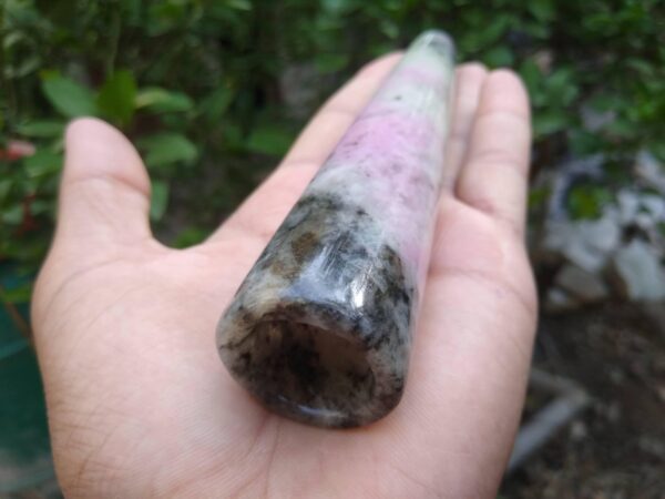 Pink quartz chillum