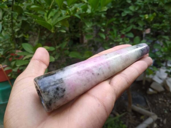 Pink quartz chillum