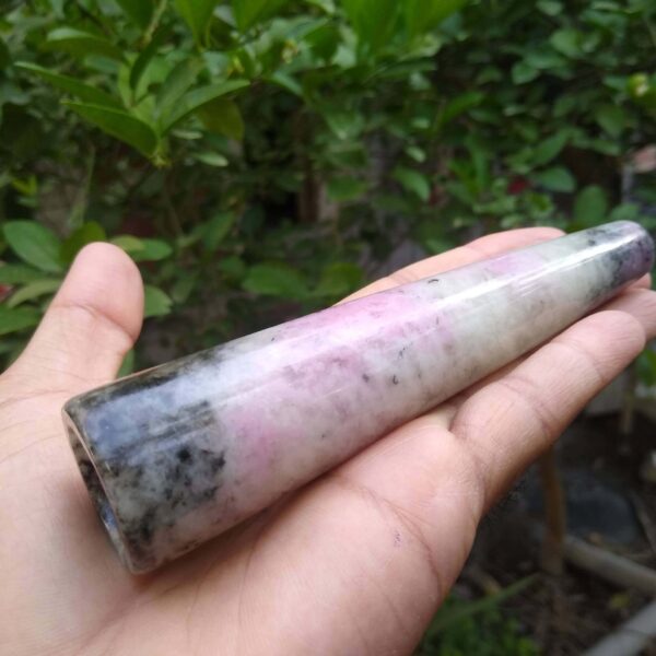 Pink quartz chillum