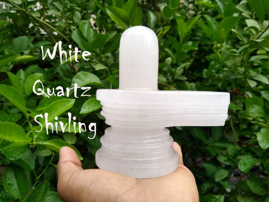 White quartz shivling
