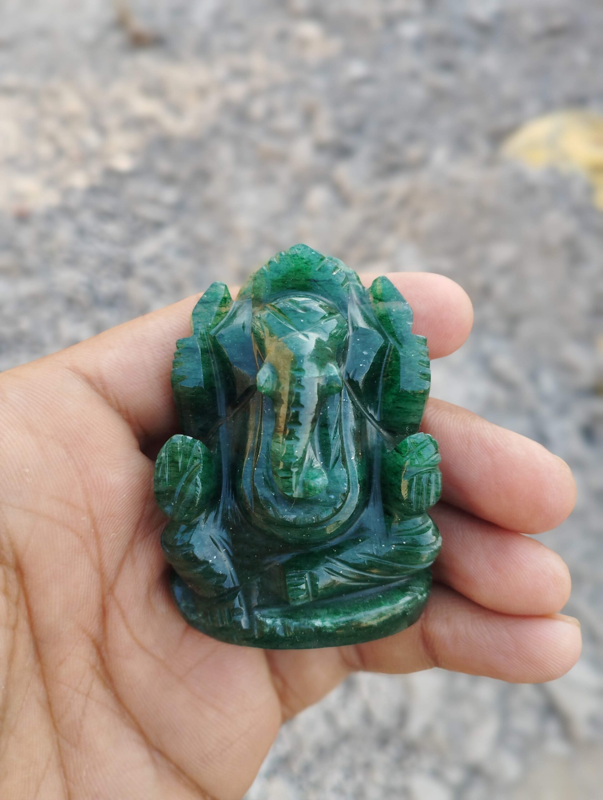 Green jade Ganesha