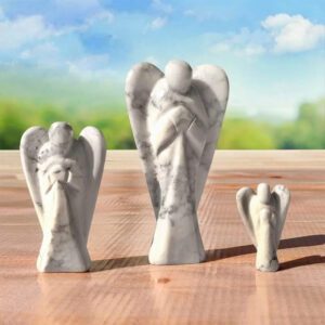 Howlite Angel Figurine