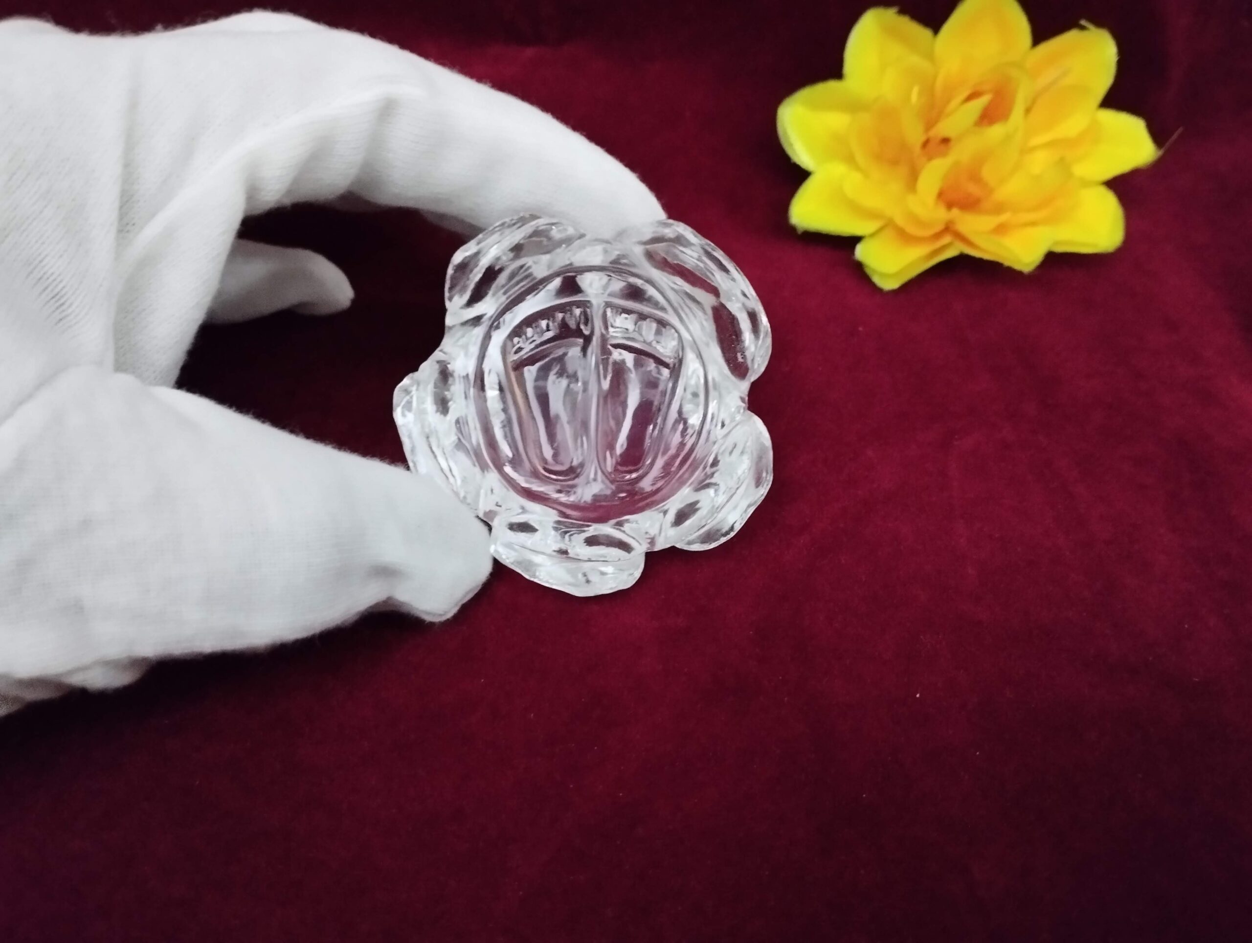 Clear Sphatik Charan Paduka